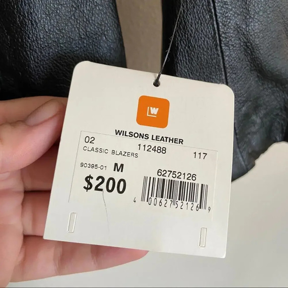 Wilsons Leather Black Casual Y2K Style Blazer Medium - Picture 5 of 8